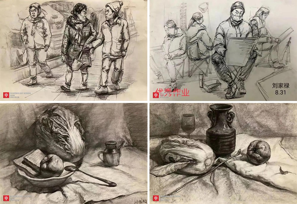 丹青学子刘家禄中期作画