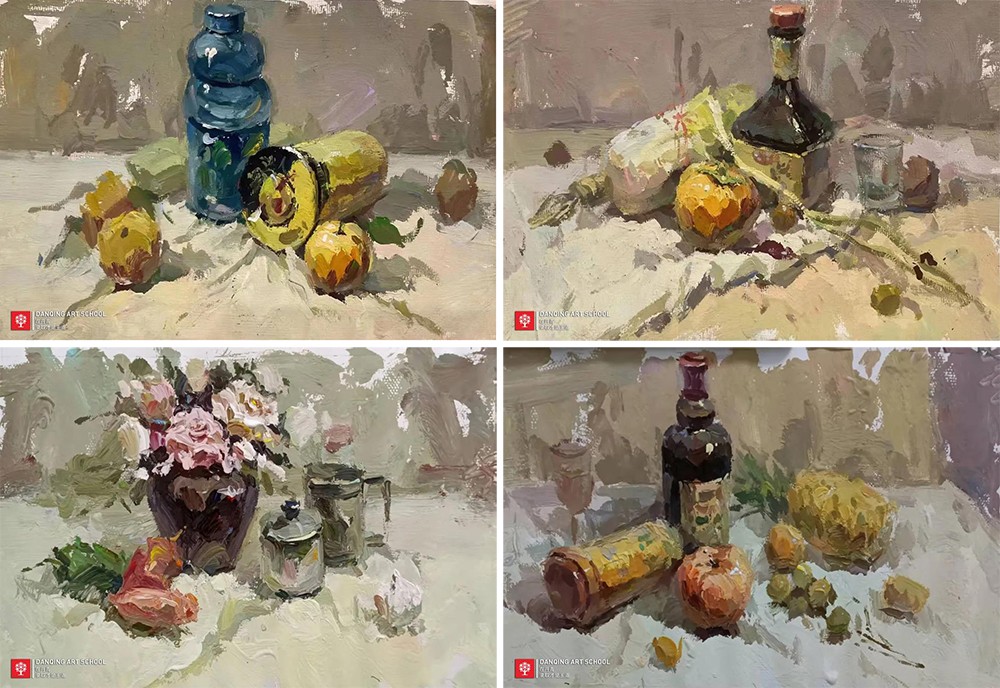 丹青学子刘家禄中期作画