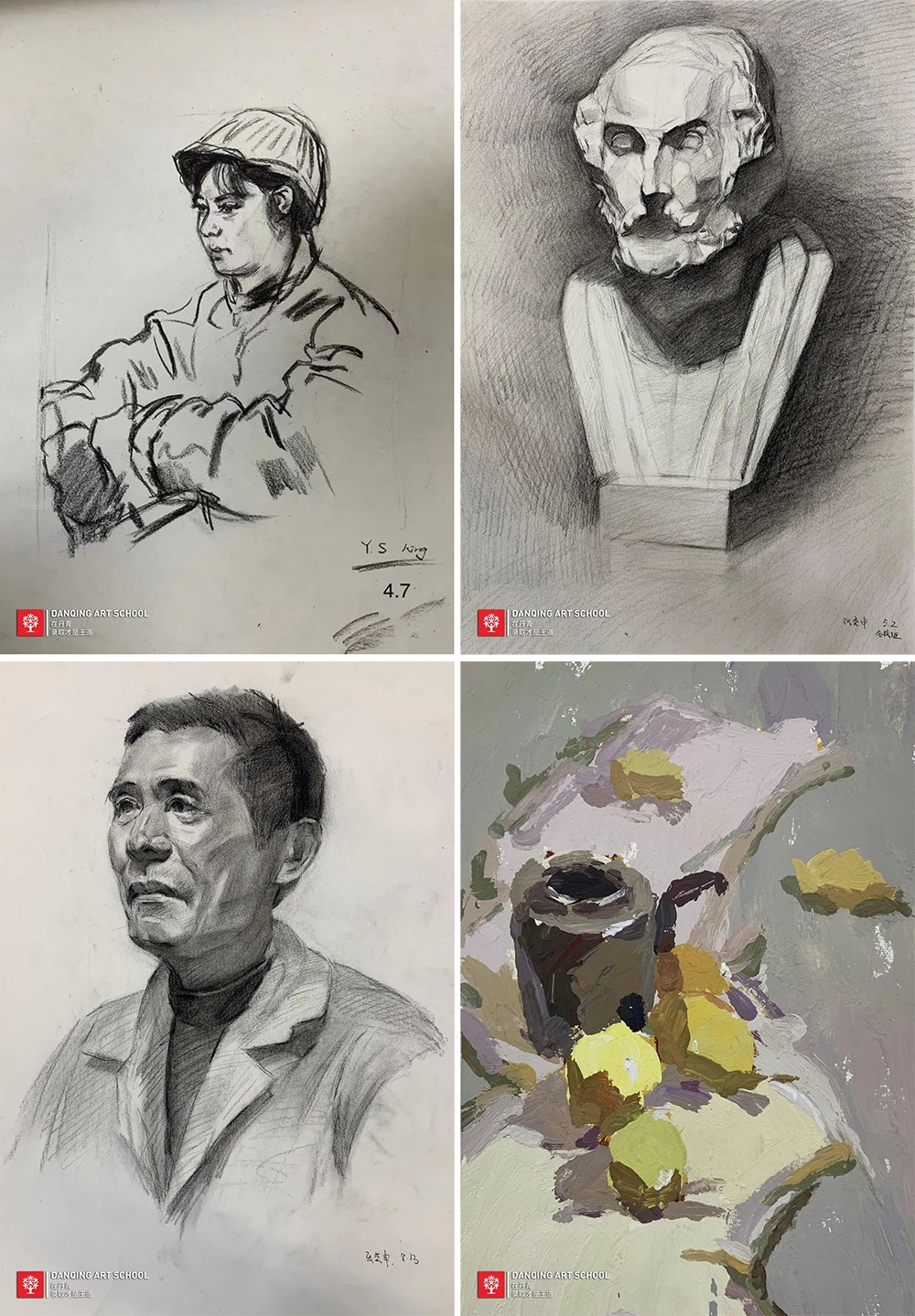 2022届丹青学子张奕申前期作画