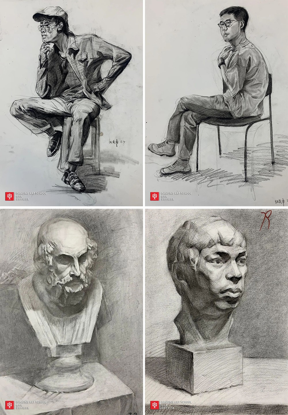 2022届丹青学子张奕申中期作画