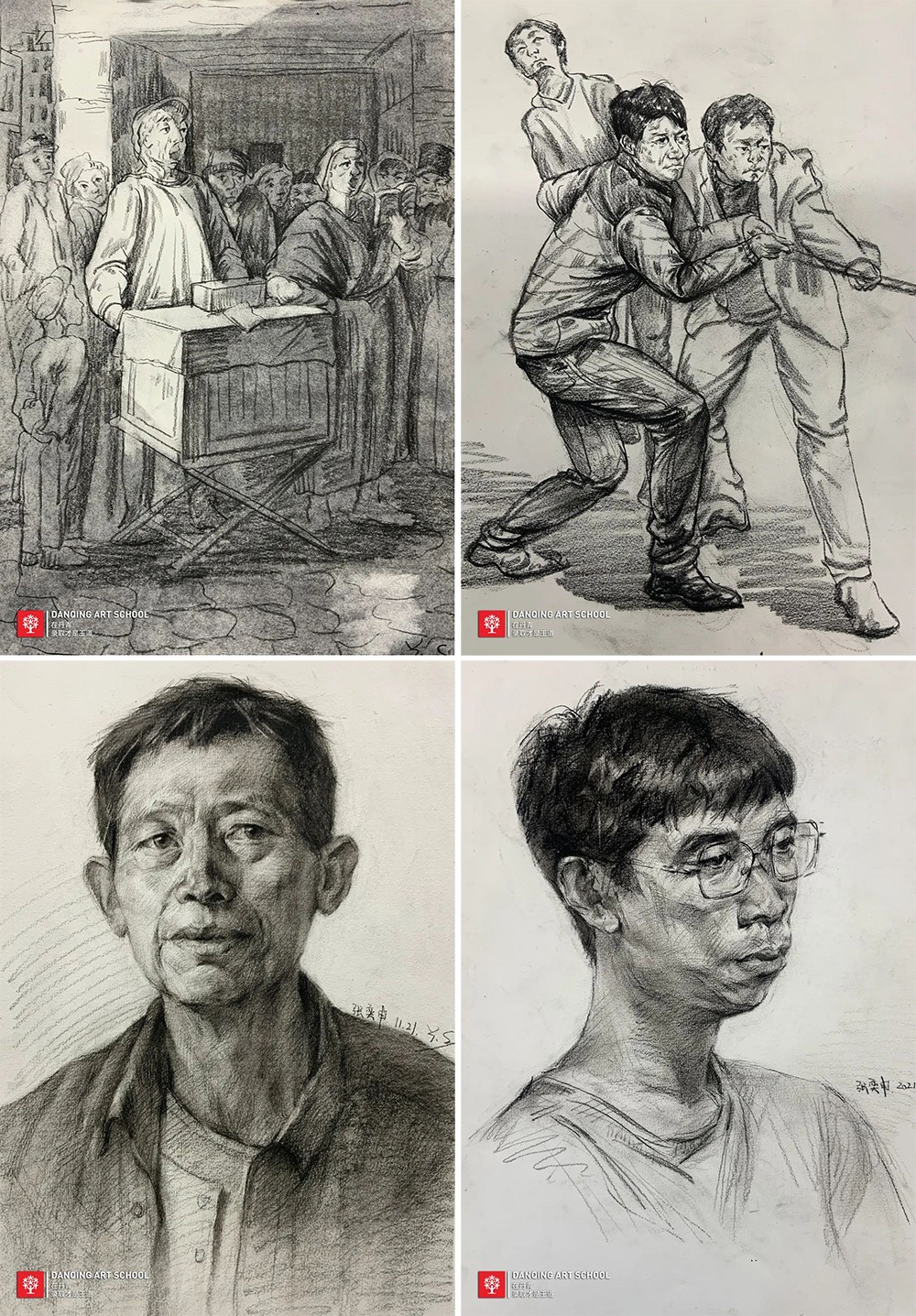2022届丹青学子张奕申后期作画