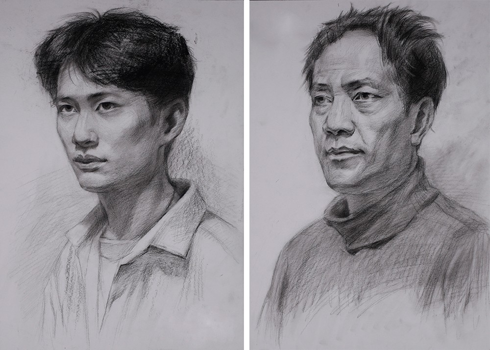 西安美术艺考生素描半身像提高方法