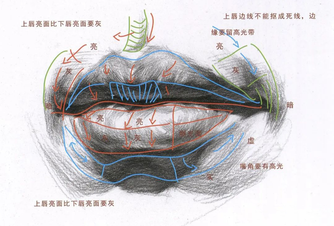 美术生素描画好嘴巴的要点都在这里！