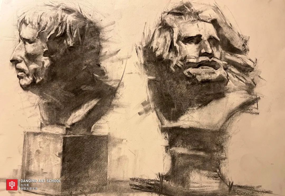 丹青学子素描石膏像