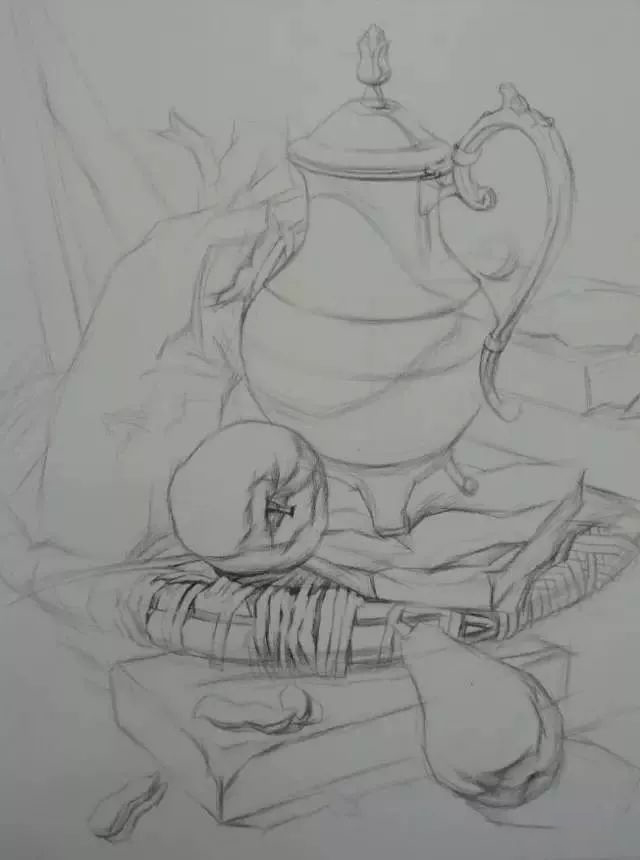 素描静物的画法与步骤示范