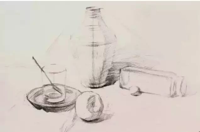 素描玻璃器皿作画步骤