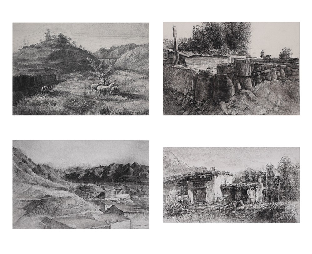 丹青易考2023届宁夏中卫户外写生素描、速写作品！