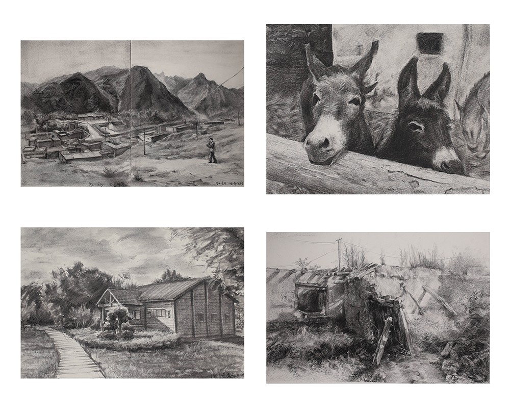 丹青易考2023届宁夏中卫户外写生素描、速写作品！