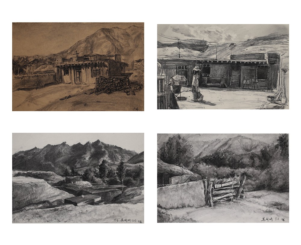 丹青易考2023届宁夏中卫户外写生素描、速写作品！