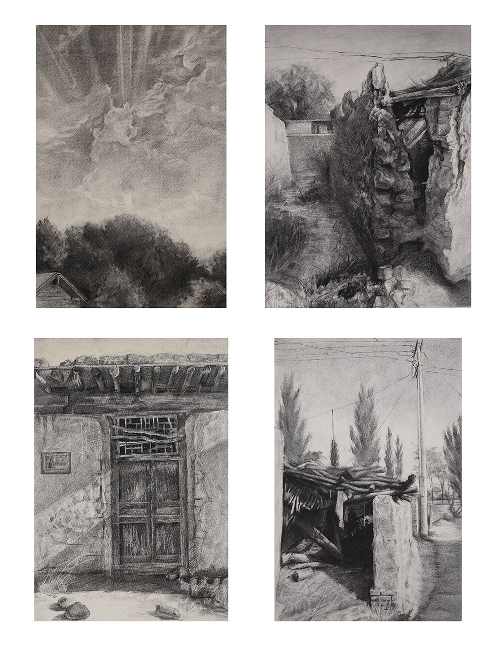 丹青易考2023届宁夏中卫户外写生素描、速写作品！